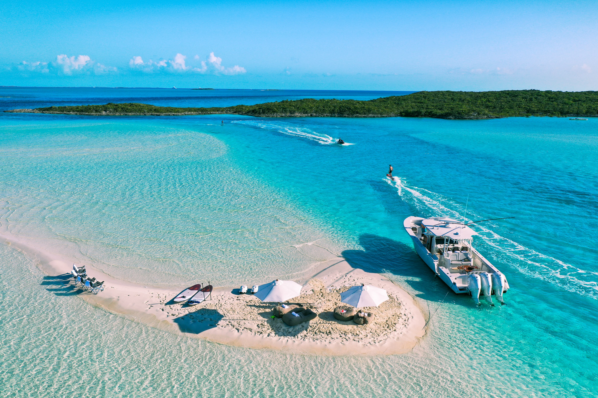 Marine product hero shot — on-water product photography